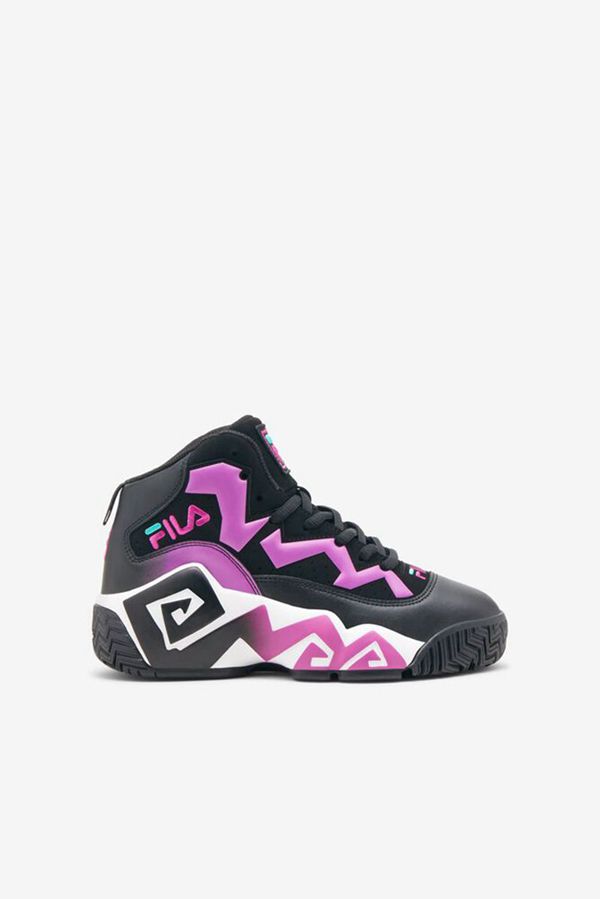 Fila Little Mb Boy's Sneakers - Black/Purple Flower/White,NZ 213-17589